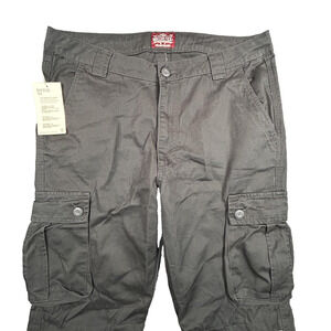 Matchstick Cargo Pants Mens 3XL Dark Gray Utility Workwear Multi Pocket Outdoor